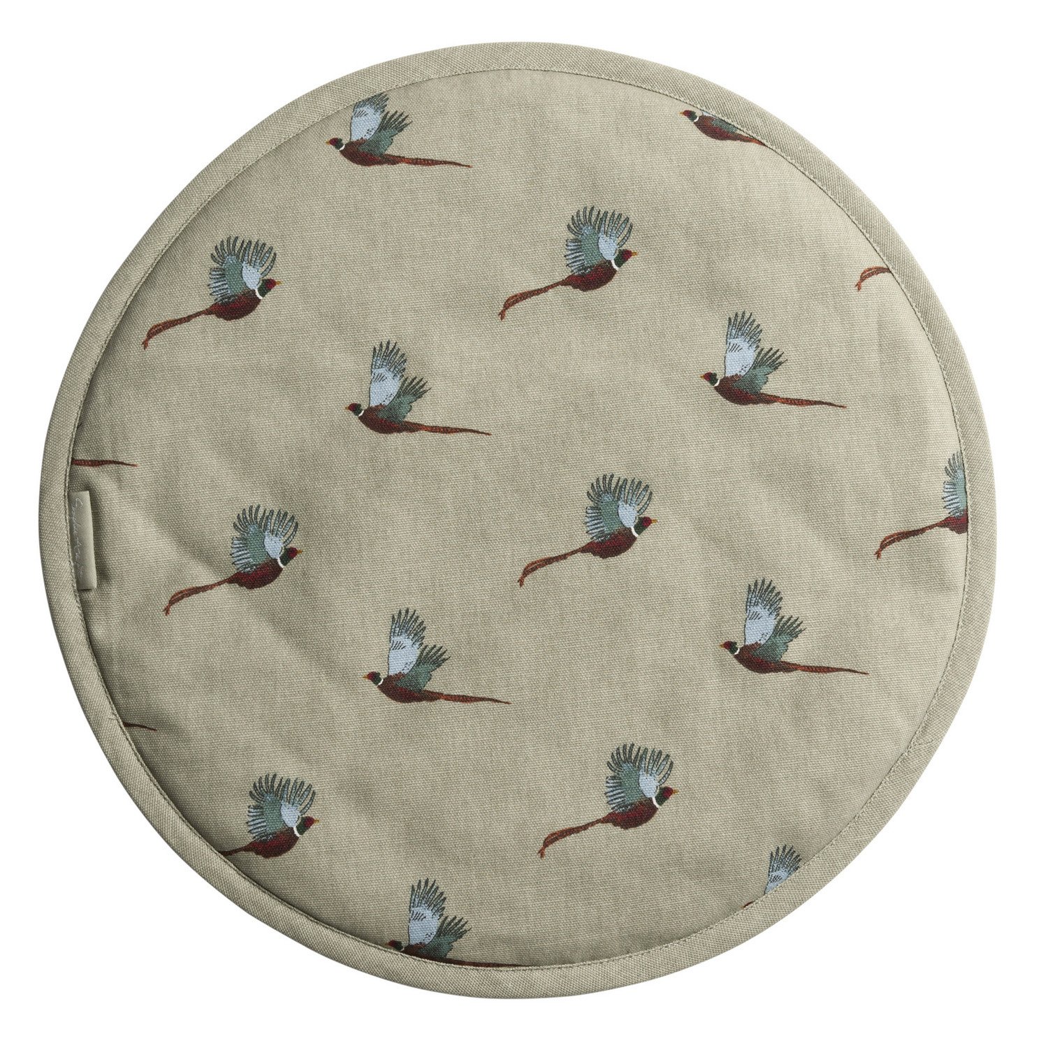Sophie Allport - Pheasant Circular Single Fabric Hob Cover, 100% Cotton, 38cm Diameter