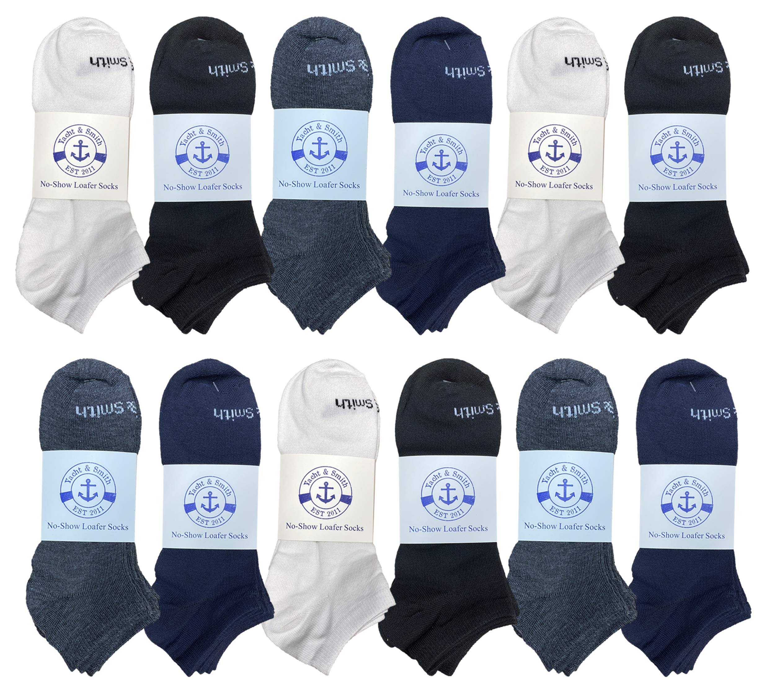 BILLIONHATS 12 Pairs of Wholesale Men's Cotton Shoe Liner Training Socks No Show Thin Low Cut Sport Ankle Bulk Socks, 10-13 (Assorted)