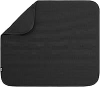 Vista 18 de S&T INC. Tapete de microfibra para secado de platos, reversible y absorbente para cocina, de 16 x 18 pulgadas, color gris