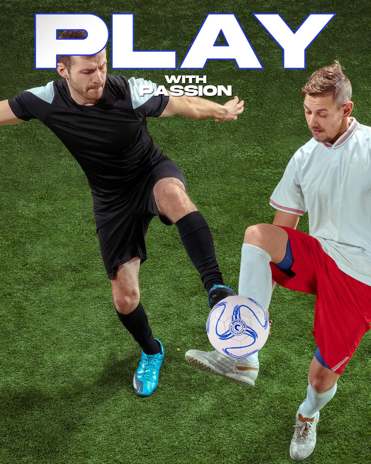 American Challenge Champion Soccer Ball – Sizes 5 & 4 – Match & Training Soccer Ball for Youth & Adult Players – Ideal for Practice, Games & Grass Fields