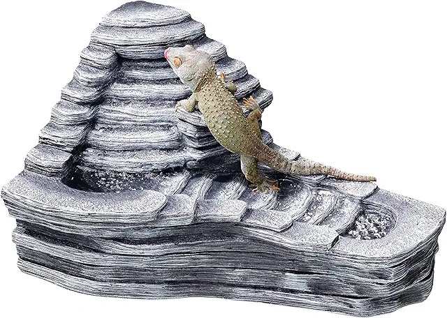 Zilla Large Terrarium Waterfall Kit for Reptiles - Naturalistic Corner Design