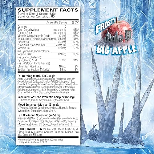 Miniatura 66 de EHP Labs OxyShred - Polvo termogénico para antes del entrenamiento y suplemento para adelgazar, clínicamente probado, con L-glutamina y