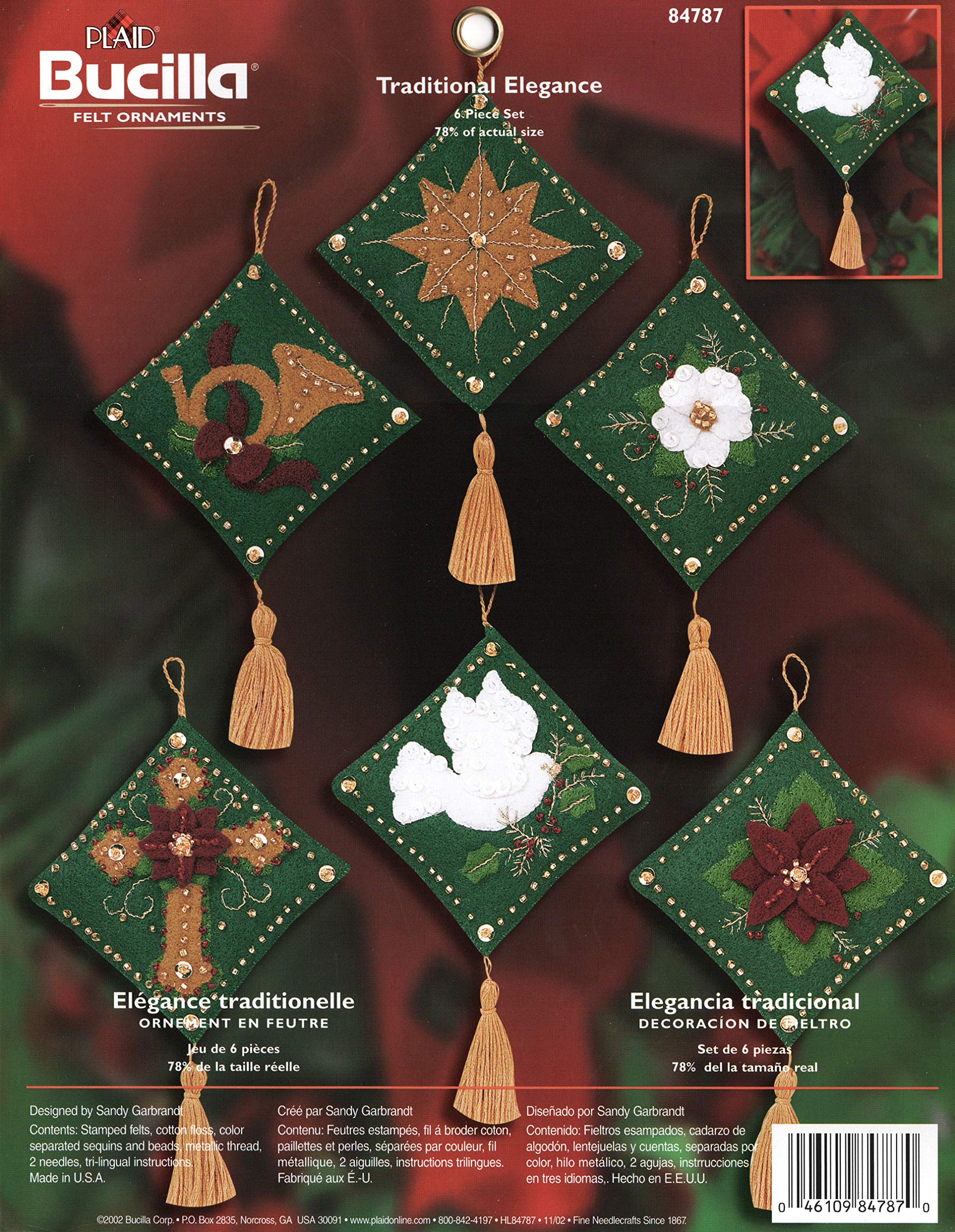 Bucilla - Traditional Elegance - Felt Ornament Kit 84787