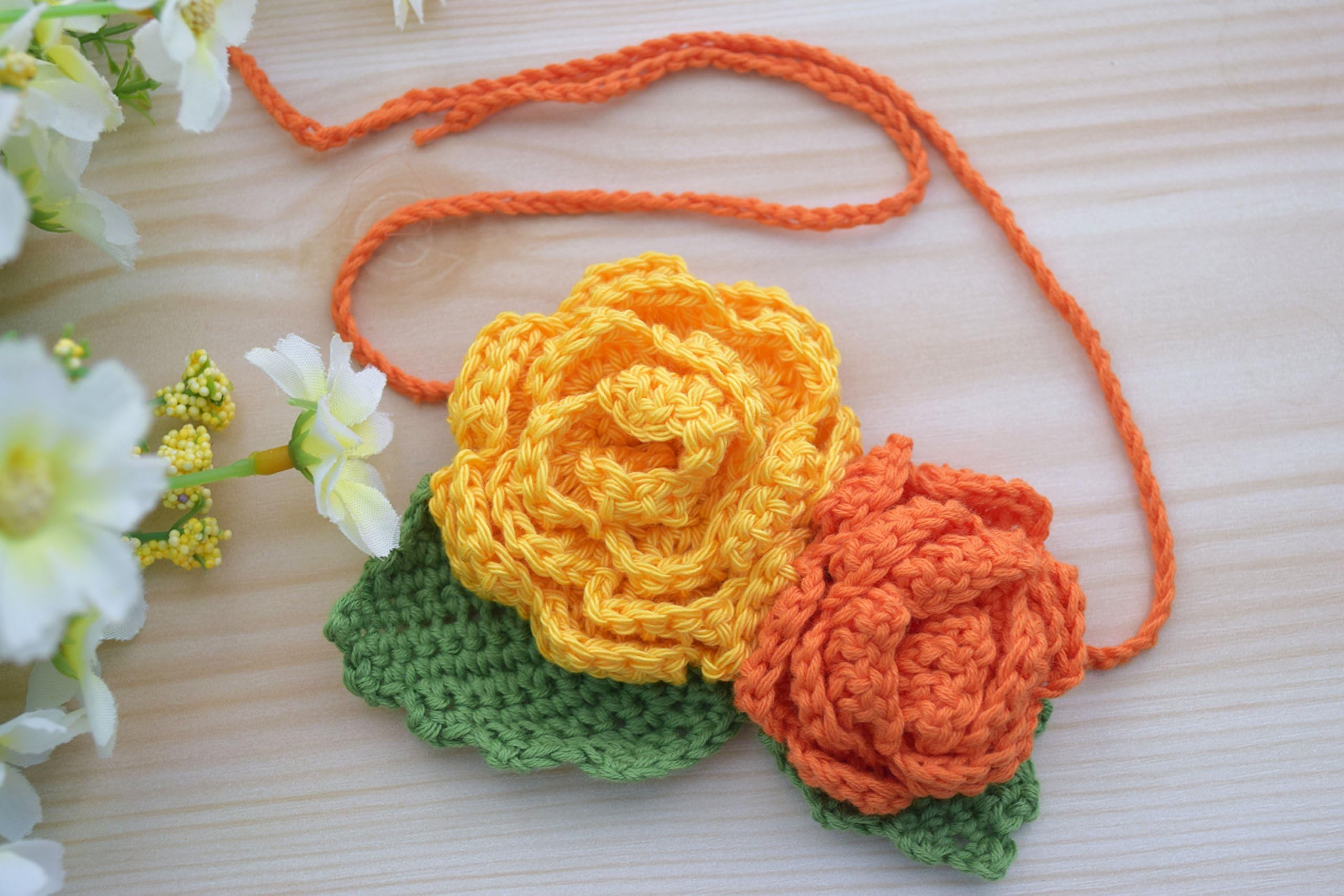 Crochet Flower Headband Baby Halo Girl Tieback Teen Girl Gift Girlfriend Rose Cotton Eco Friendly Crocheted