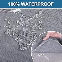 Vista 3 de smiry Fundas de asiento impermeables para sillas de comedor, juego de 4, fundas elásticas de jacquard extraíbles y lavables, sin fundas traseras