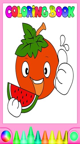 funny vegetables and Fruits Coloring Book