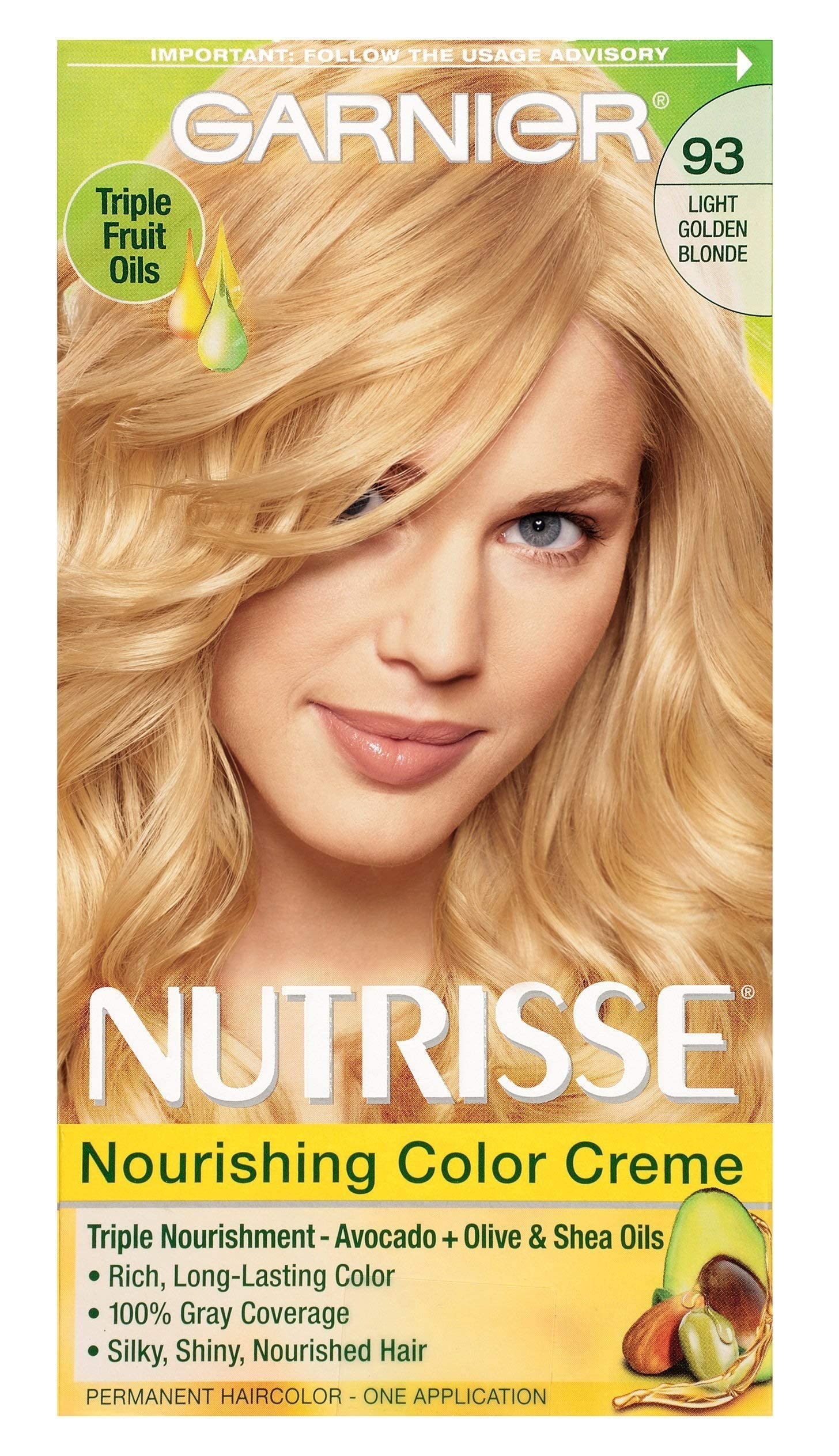 Nutrisse Nourishing Hair Color Creme, 93 Light Golden Blonde (Honey Butter) (Packaging May Vary)