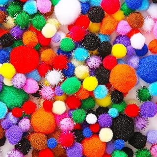 Sponsored Ad - Adeweave 1000 Craft pom poms – Multicolor Bulk pom poms Arts and Crafts, Pompoms for Crafts in Assorted Siz...