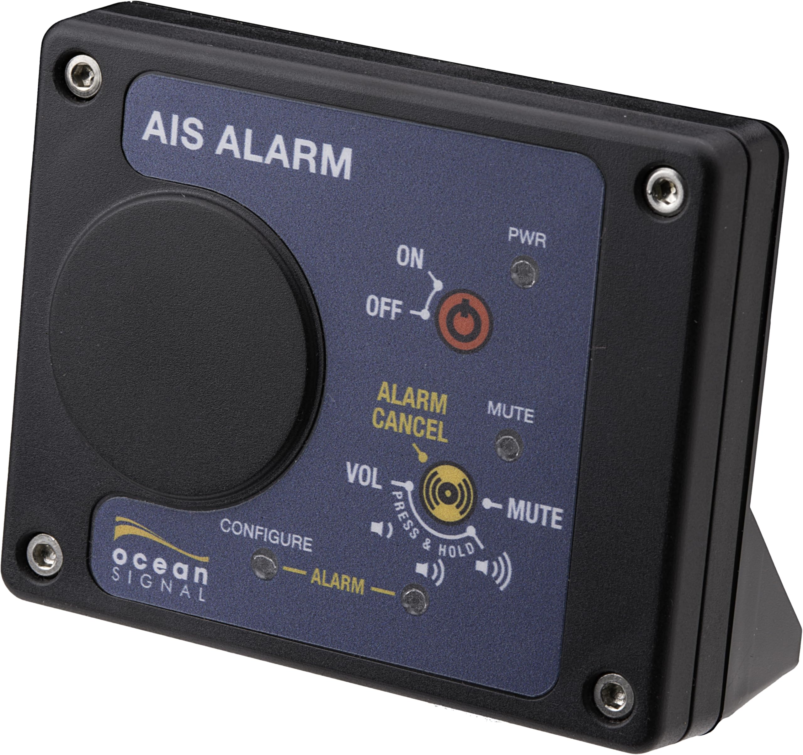 Ocean Signal Caja de Alarma AIS - Receptor y Alarma de Barco Impermeable, Programable 30 MMSI, Entrada NMEA0183-HS, Detecta MOB/SART, Montaje Exterior, Alarma para Objetivos Específicos MOB1/MOB2/PLB3