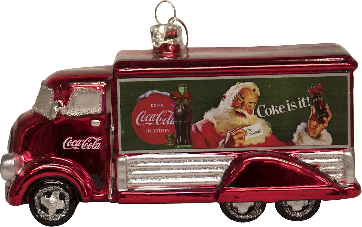 Kurt Adler Coca-Cola Glass Truck Ornament, 5-Inch - Image 3