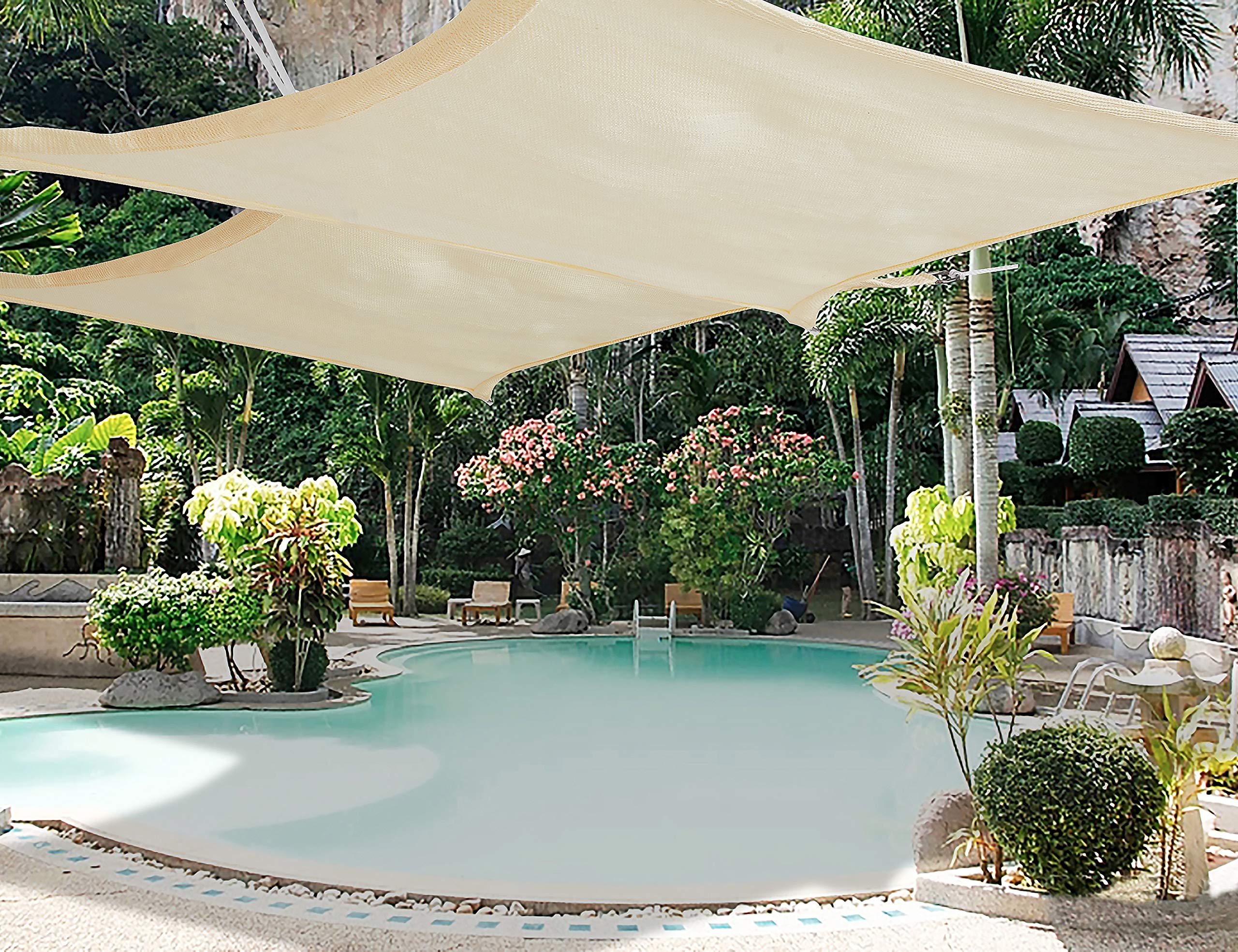 Voile D'ombrage 130x280cm - Respirant - Bloque 95% UV - Pour Terrasse, Jardin