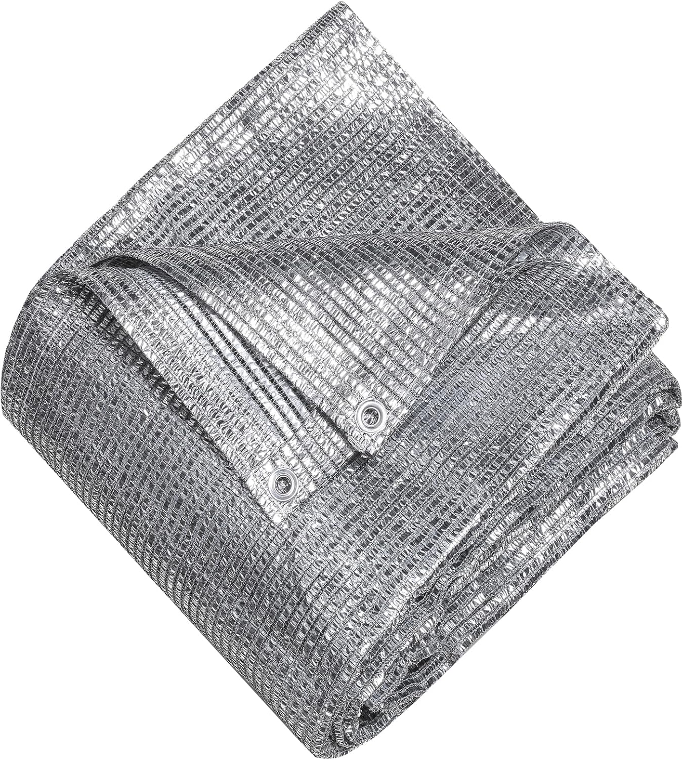 70% Aluminum Sun Shade Cloth with Grommets 13 FT x 20 FT - Pergola Sun Shade Cover Canopy, Mesh Tarp Sun Screens - Silver Tarp for Car, Outdoor, Greenhouse, Patio, Kennel, Garden