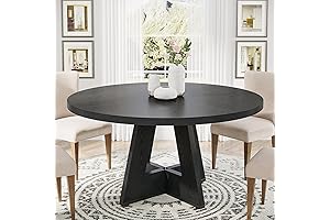 Tribesigns Black Round Dining Table: A Perfect Dining Haven