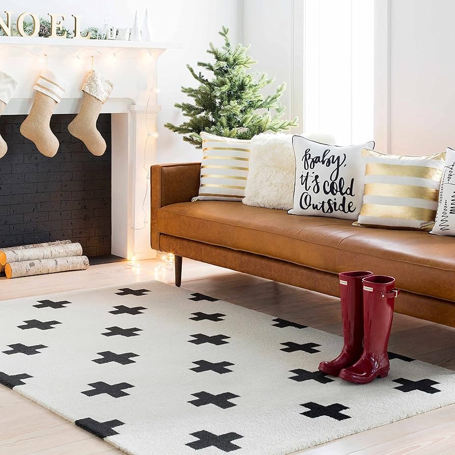 NORM RugRu WOOL CROSS RUG ラグ Amazon.com: BoutiqueRugs