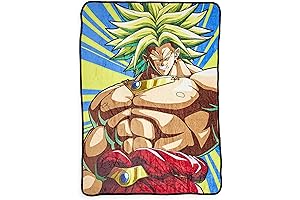 Dragon Ball Z Broly Fleece Throw Blanket - Lightweight, Warm, and Soft