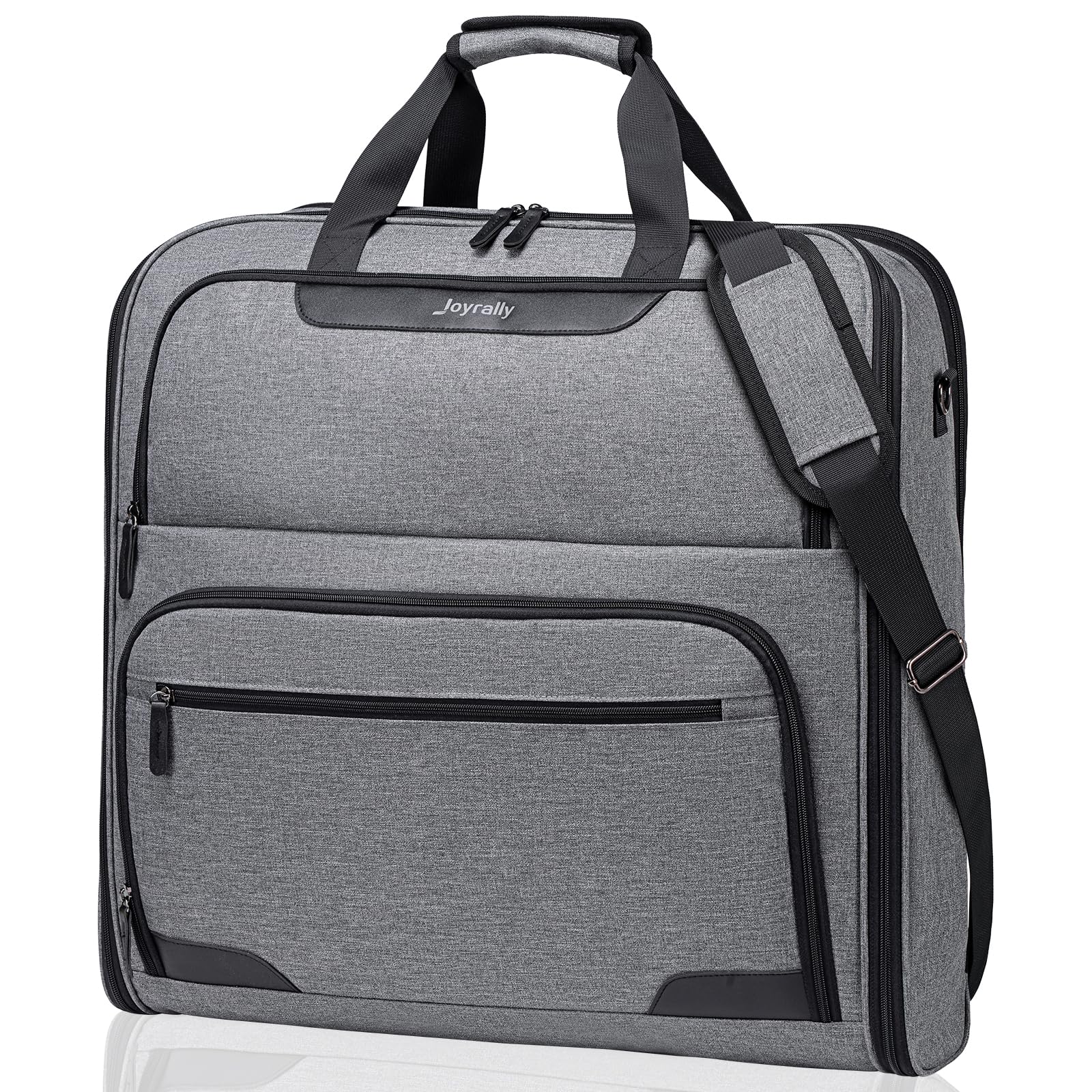 Garment Bags for Travel, Double Layered Carry on Garment Bag with Shoulder Strap, Foldable Suit Travel Bags for Men, Wrinkle Free Garment Travel Bag