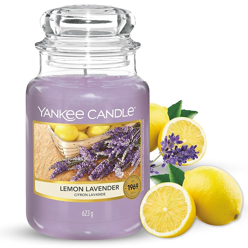 Immagine del prodotto Yankee Candle Candela Profumata in Giara Grande, Lavanda al Limone, Durata Fino a 150 Ore