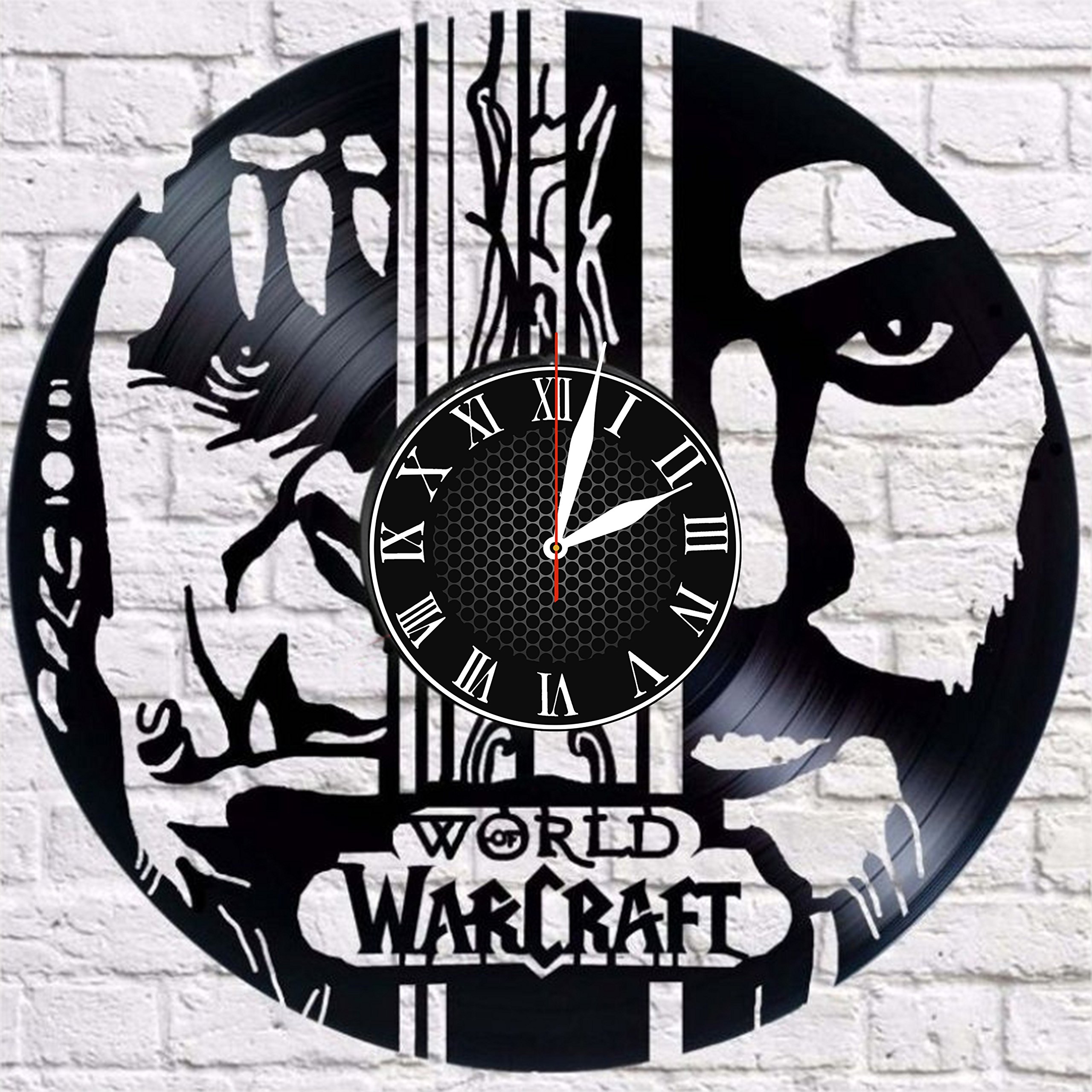 Krykavskyi Art Design World of Warcraft gamer vinyl clock handmade home bedroom living kids room nursery wall decor gifts idea for birthday men women