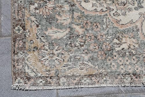 Miniatura 8 de SARIKAYA PILLOW Alfombra turca, grande, de 5.8 x 9.9 pies, vintage, de Oushak, antigua, orgánica, para sala de estar, oriental, hecha a mano, salón