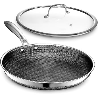 HexClad Hybrid Frying Pan [11.8 inches (30 cm)] HexClad (with lid)