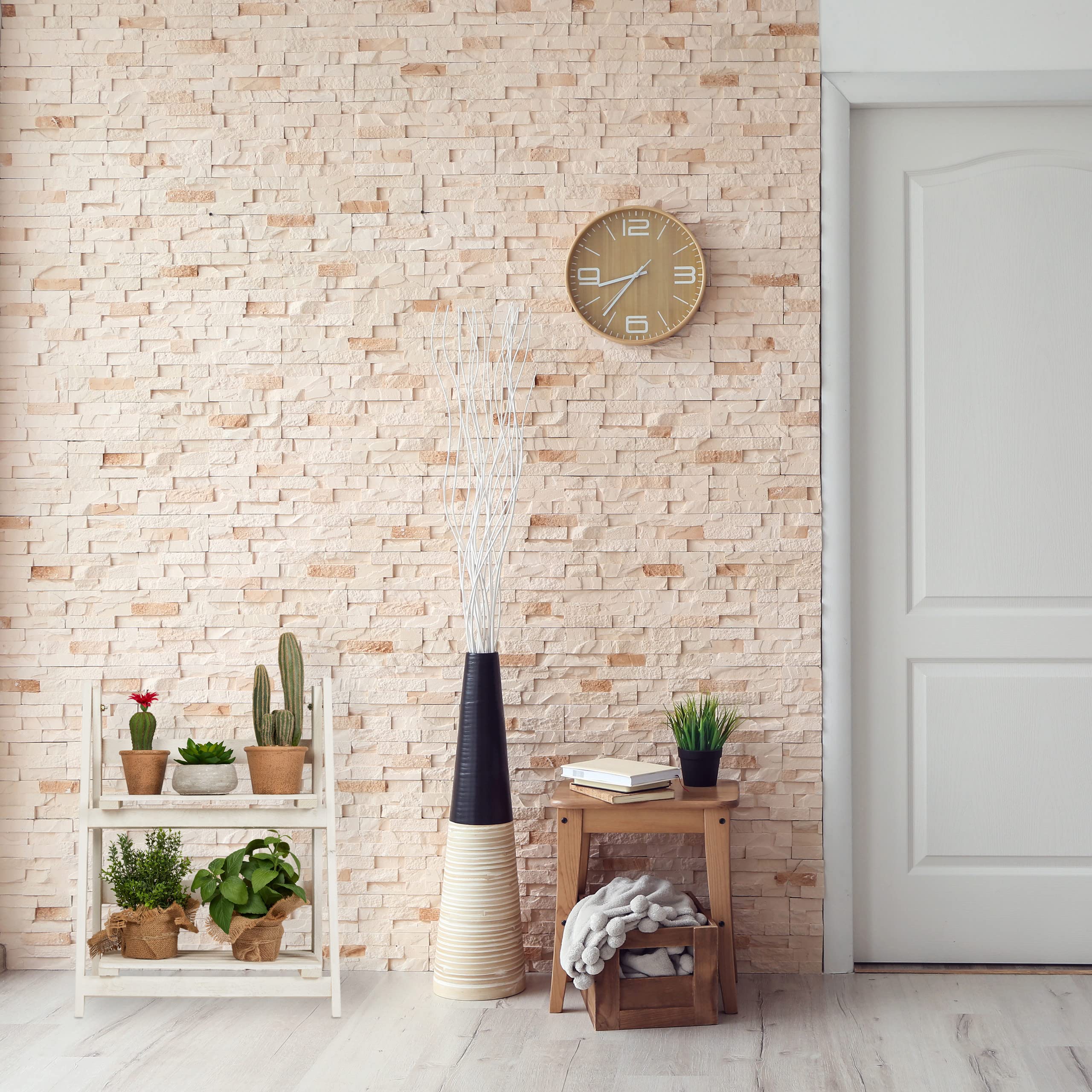 Relaxdays Etagère à Fleurs, pour l’intérieur et Le Balcon, Simple et Chic, Pliante, 108x41x40 cm, 3 marches, Blanc, 108 x 41 x 40 cm