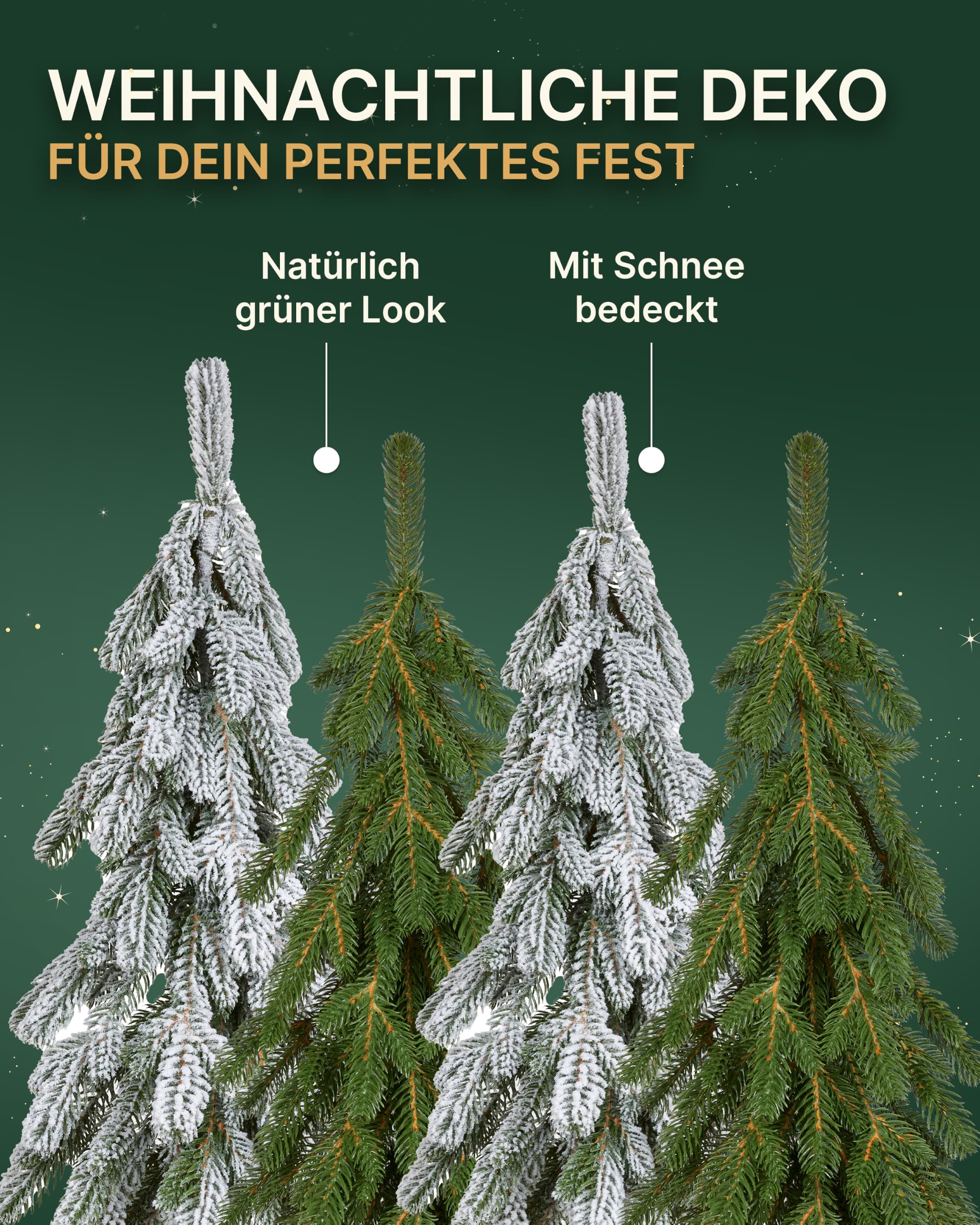 TreesHouse Weihnachtsbaum Uppsala Klein 65cm, FSC-Holzständer, grün