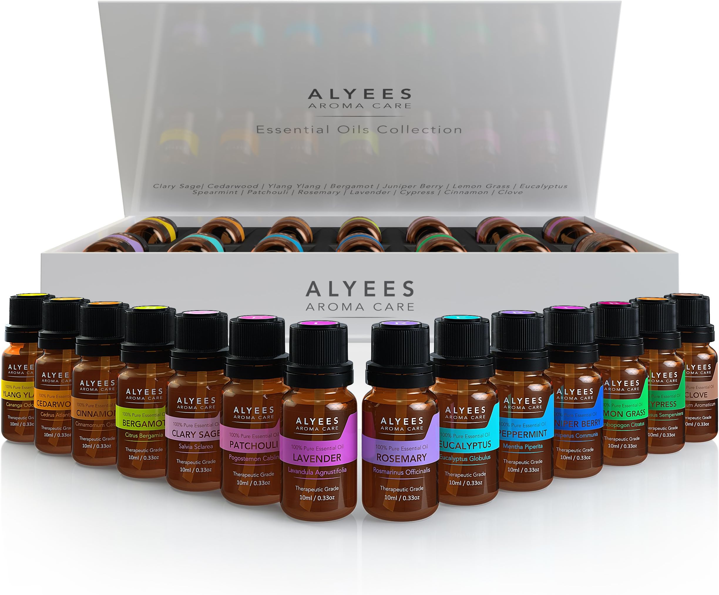 Alyees - Essential Oils Pure Therapeutic Grade Gift Set - FREE E Book With Every Order Unlock The Power Of Natural Healing!