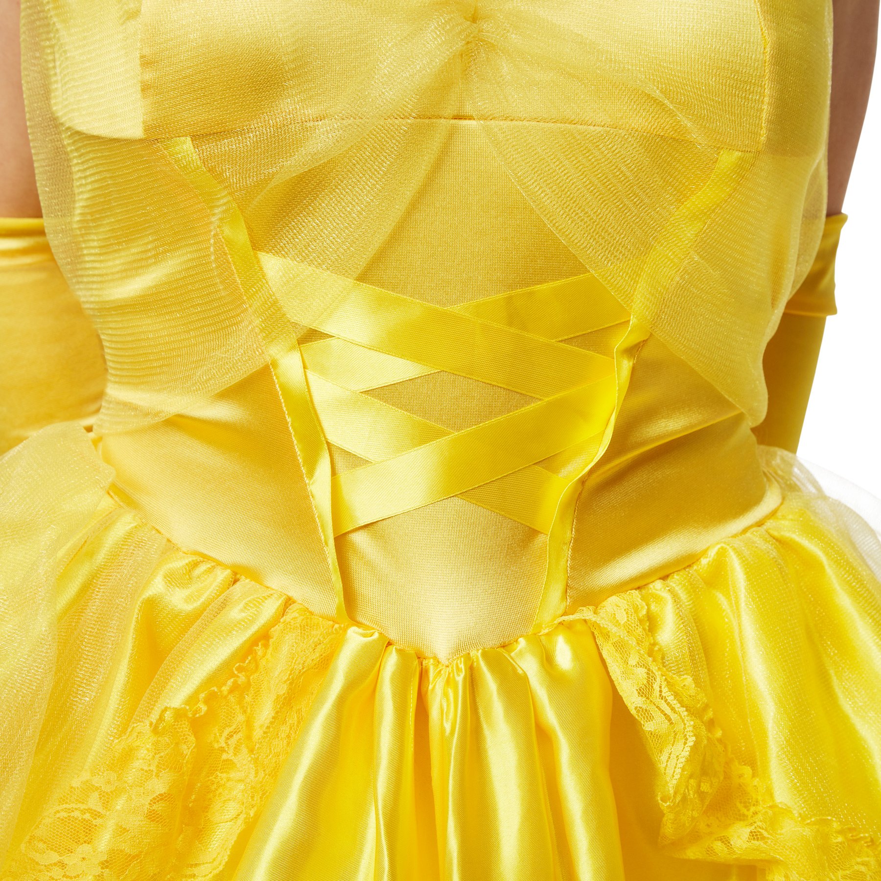 dressforfun Costume da donna Sexy Principessa Belle | Sensuale abito high-low con spalline | Integrata sottogonna con tulle (S | No. 301868)