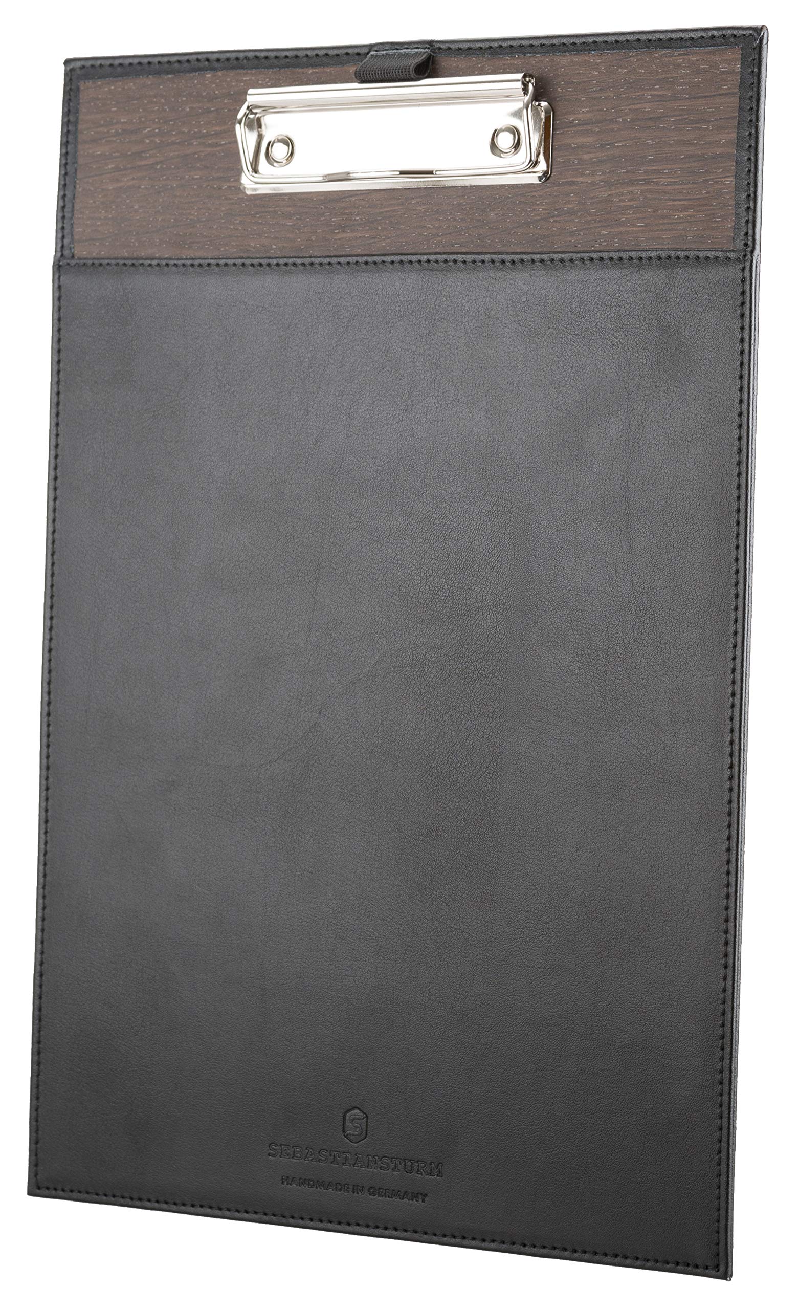 Sebastian Sturm Jack Clipboard A4, Black leather / wood smoked oak - Image 3