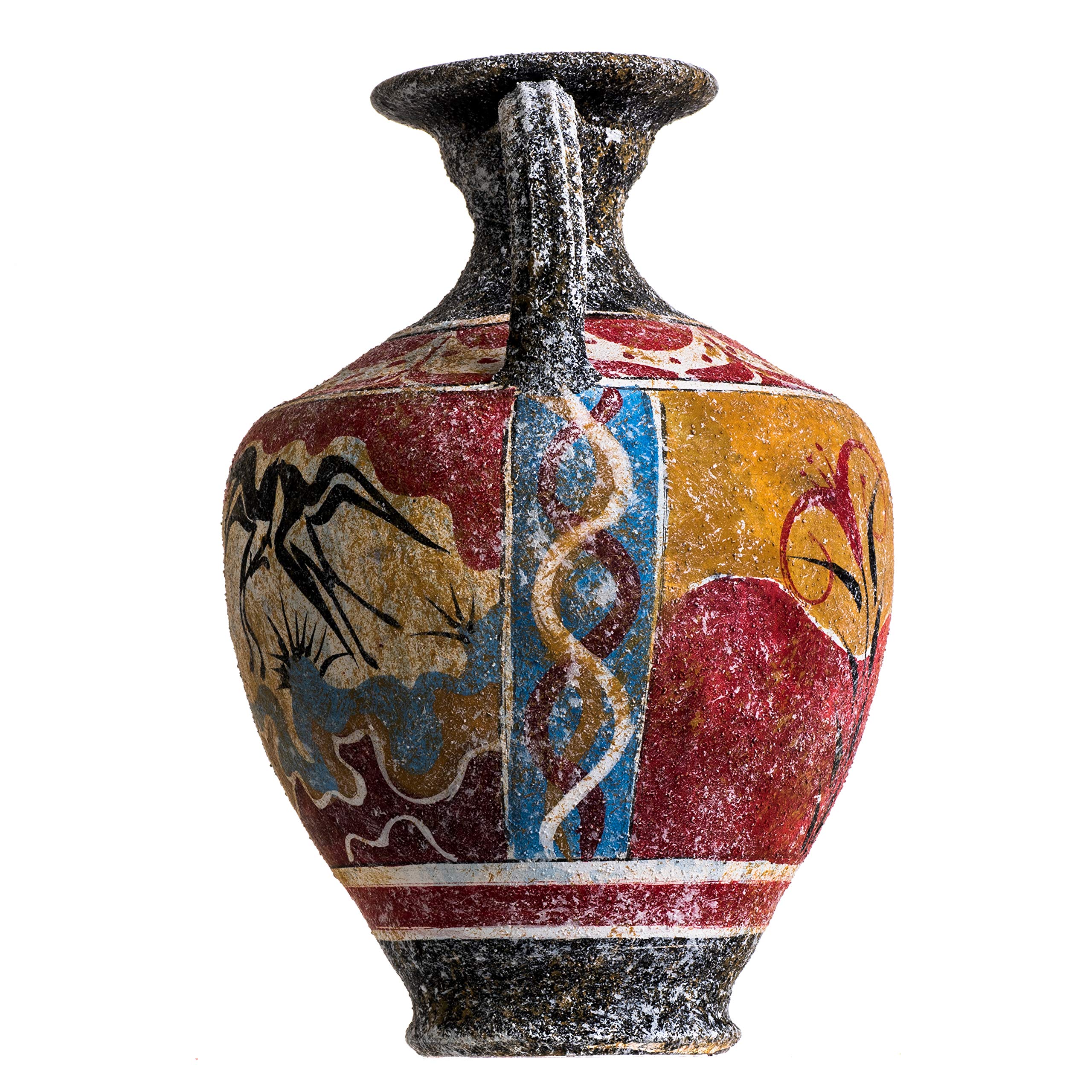 Antike Griechische Minoische Amphore Frühling Handgemachte Keramik Keramik Vase Medium