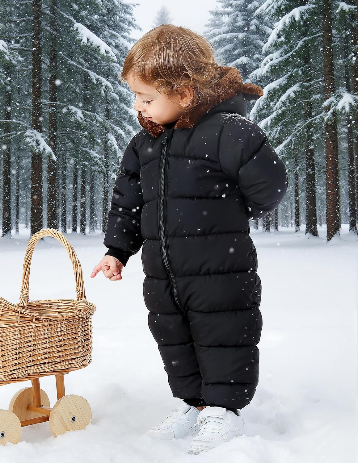 BFUSTYLE Baby Boy Snowsuit Long Sleeve Infant Coat 0-24 Months Winter Suit Newborn Puffer Jacket With Hooded - Image 6