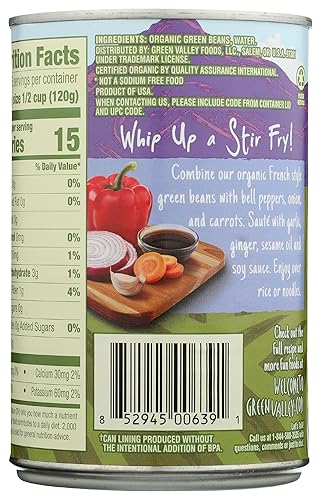 Miniatura 4 de GREEN VALLEY Judías verdes orgánicas estilo francés, 14.25 onzas