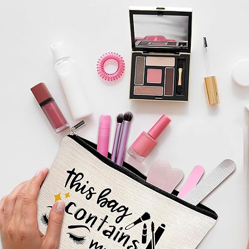 Miniatura 3 de GREOXG Bolsa de maquillaje divertida, Esta bolsa contiene mi cara-1