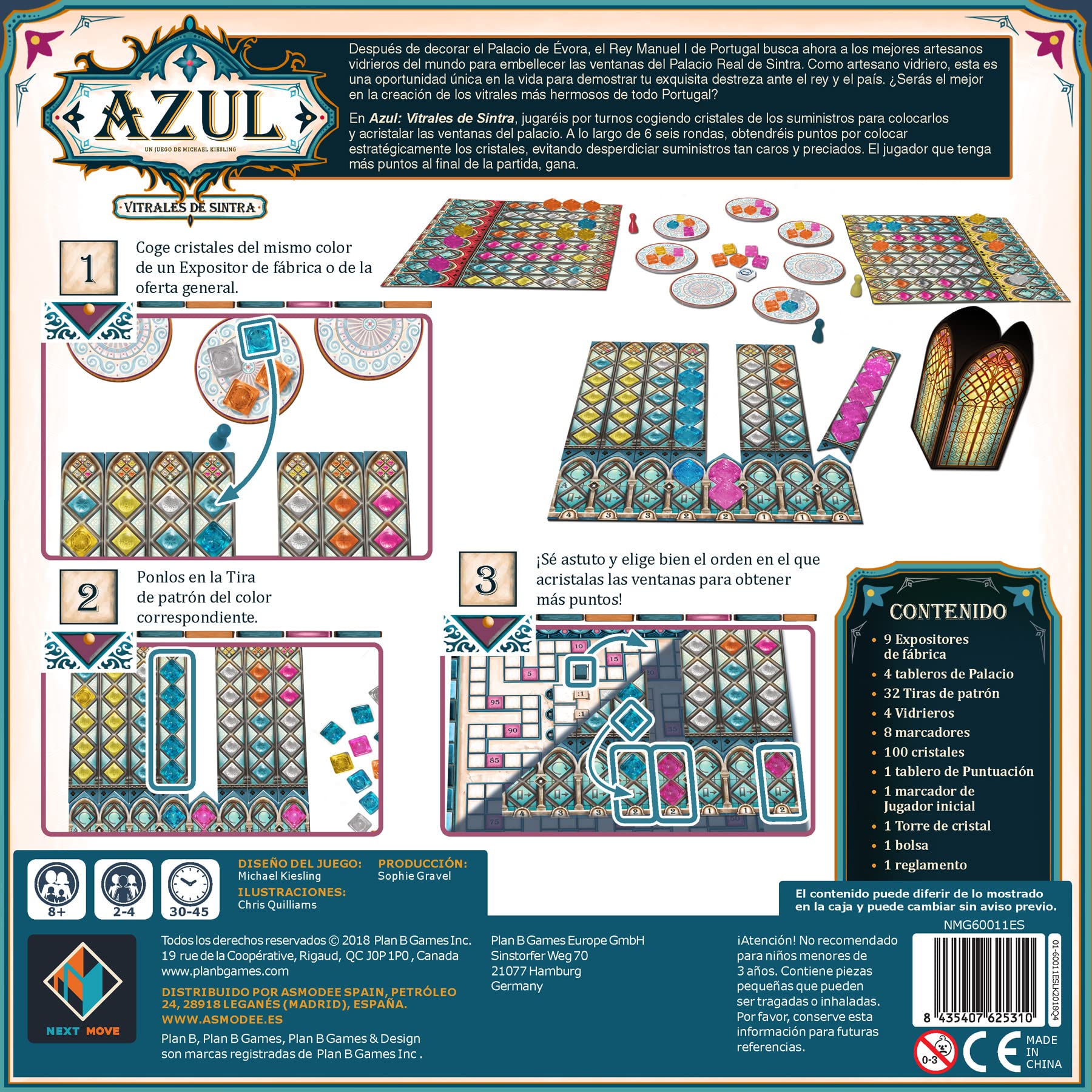 Plan B Games | Azul Vitrales de Sintra | Juego de Mesa