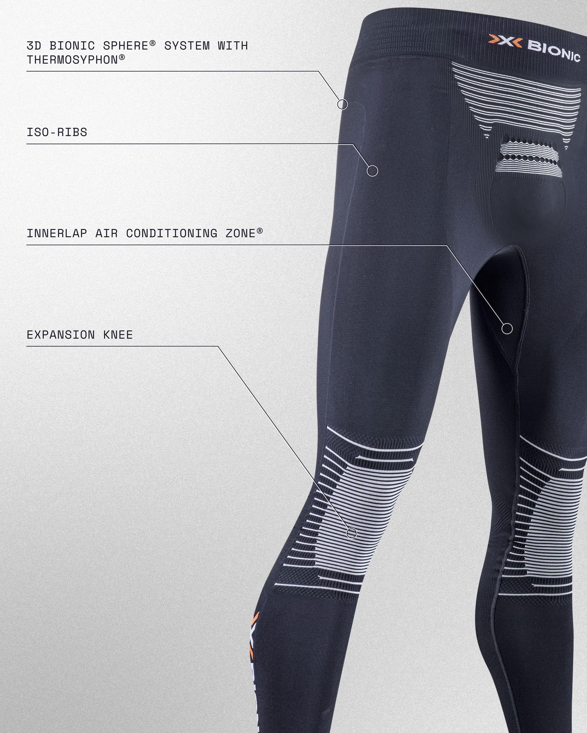 X-Bionic Energizer 4.0 Pants Men Capa de Base Pantalones Funcionales