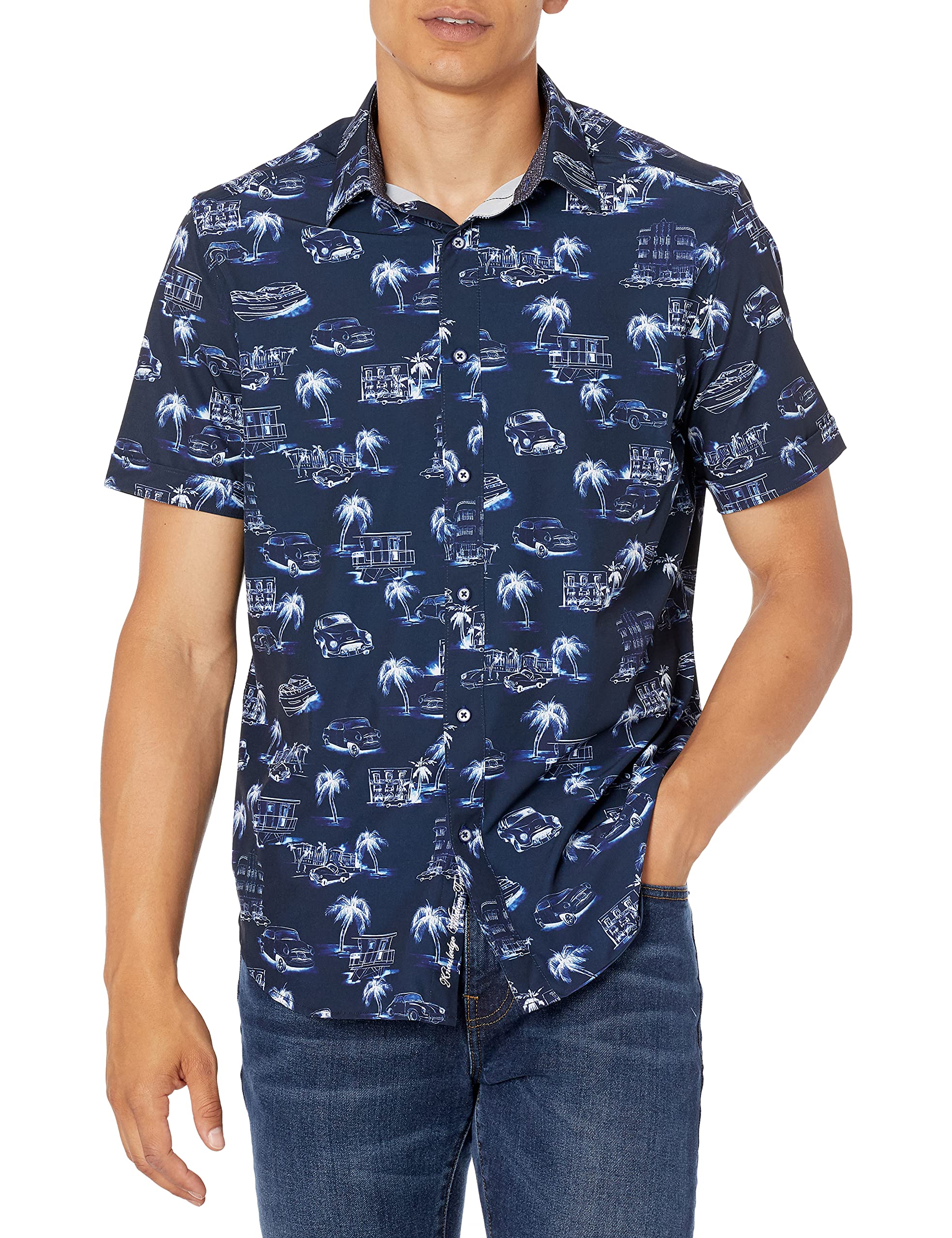 Robert GrahamMen's Art Basel S/S Woven Shirt