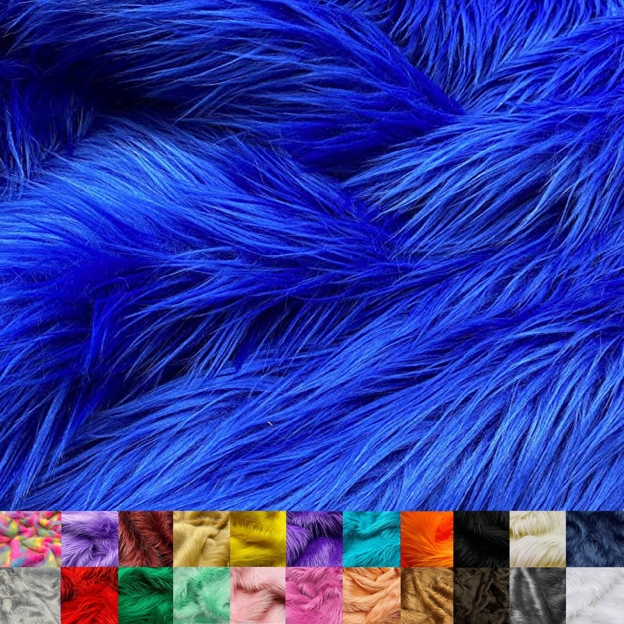 Ice Fabrics Faux Fur Fabric by The Yard - 60 Inches Wide Super Soft and Fluffy Shaggy Mohair Fur Fabric for Costumes, Apparel, Rugs, Pillows,
