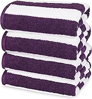 Vista 71 de Utopia Towels 4 Pack Cabana Stripe Beach Towel, 30 by 60 Inches, Oversized 100% Ring Spun Cotton Pool Towels, Highly Absorbent Quick Dry Bath Towels