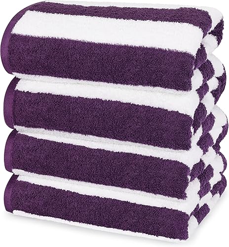 Miniatura 71 de Utopia Towels 4 Pack Cabana Stripe Beach Towel, 30 by 60 Inches, Oversized 100% Ring Spun Cotton Pool Towels, Highly Absorbent Quick Dry Bath Towels