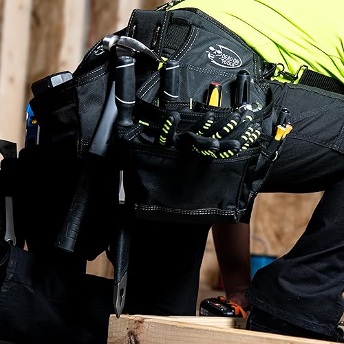 Miniatura 13 de Dead On Herramientas - Cinturón de herramientas de 1680 Denier Poly Framer con tirantes (HDP369857), negro