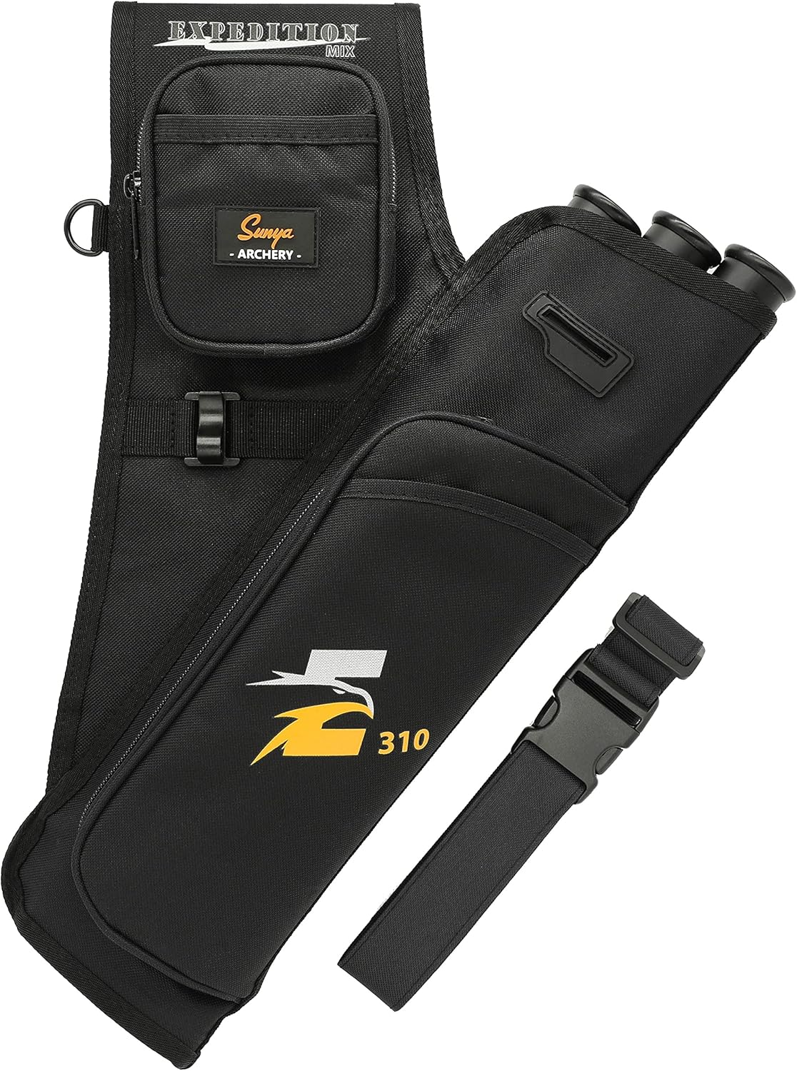 SUNYA Archery Hip Quiver for Arrows. Includes Tab and Release Pockets