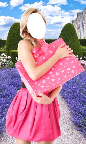 Montagem da foto do vestido do verão