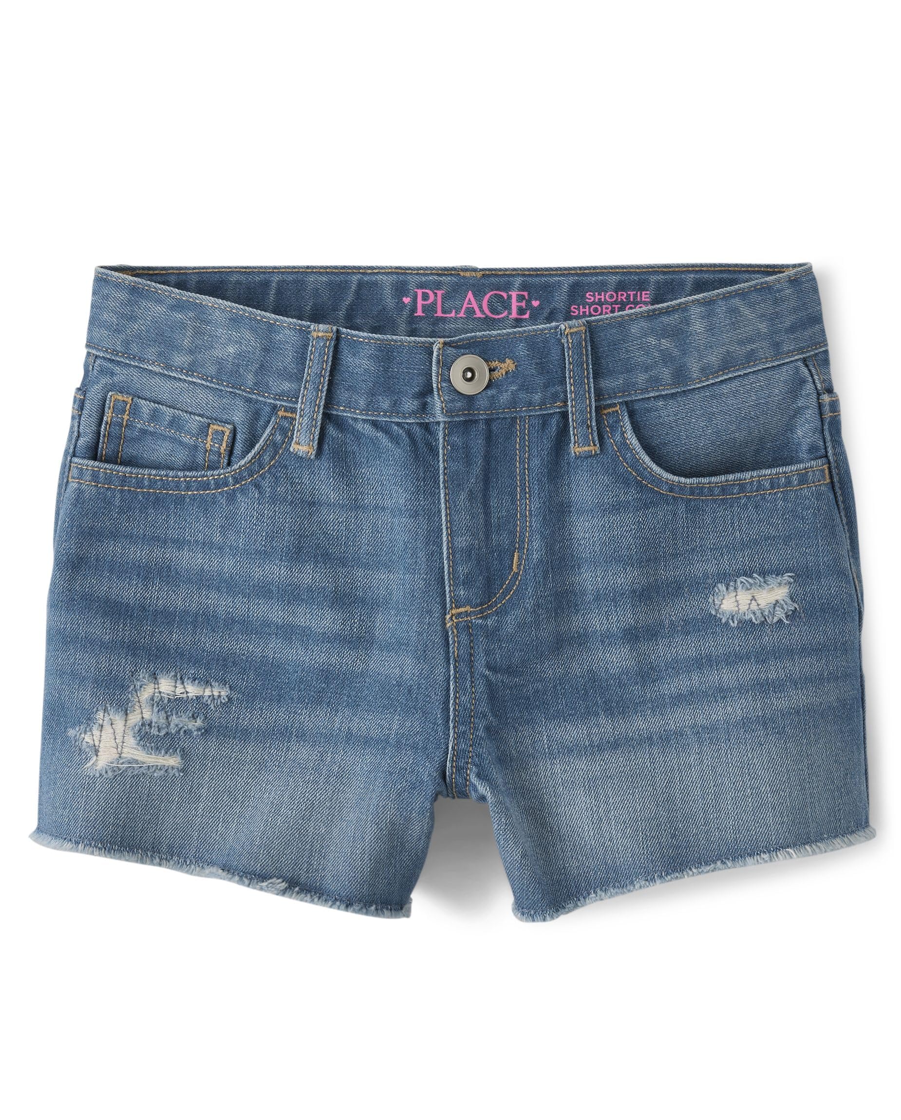 The Children's Place Girls Denim Shortie Shorts