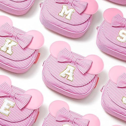 Miniatura 8 de Regalos de cumpleaños para niñas Riñonera con inicial, regalos para niñas pequeñas, regalo personalizado para hija, Rosado, A