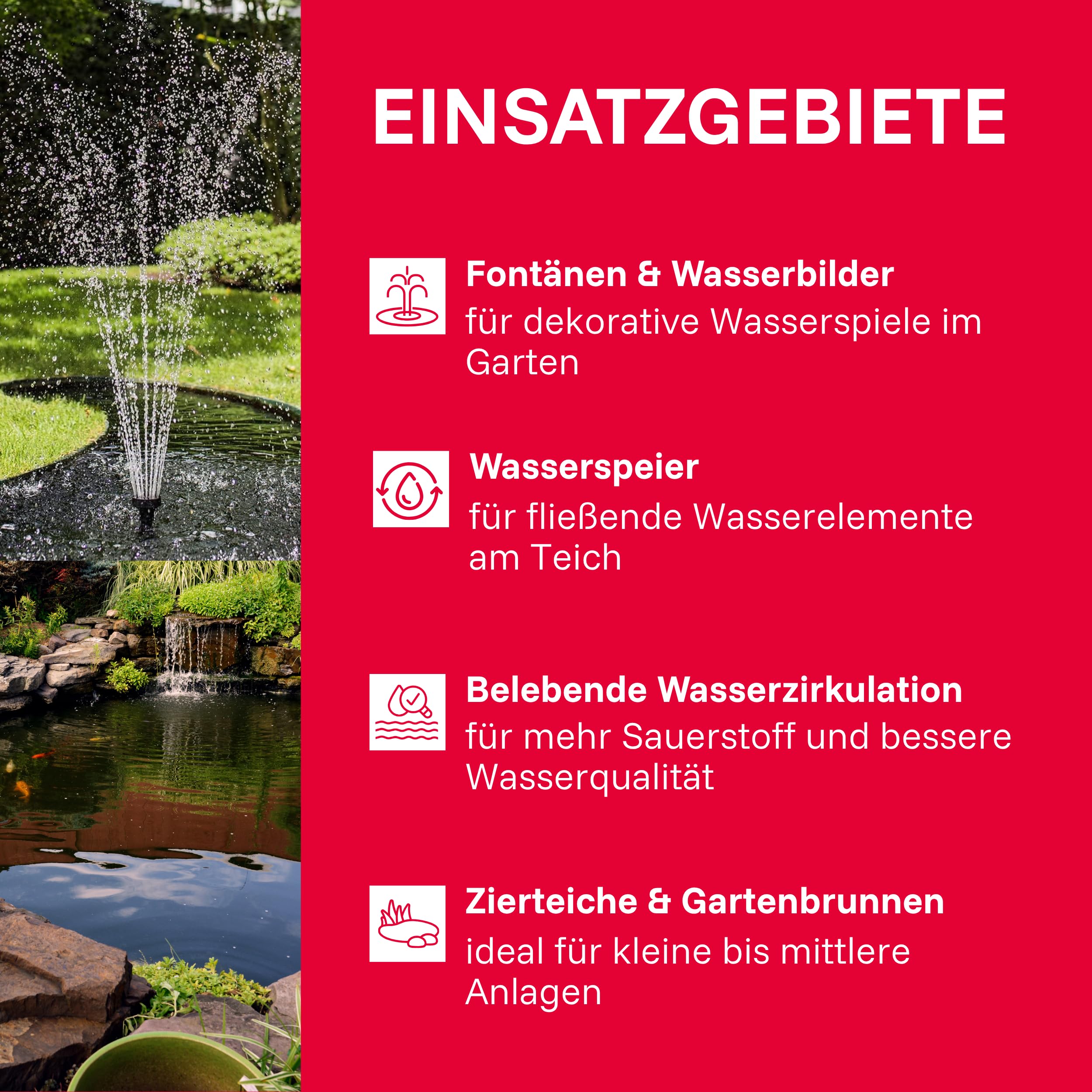 T.I.P. Wasserspielpumpe WPS 2000 R, 2000 l/h, Teichpumpe, Schwarz, einstellbares Teleskoprohr
