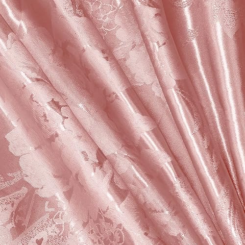 Miniatura 7 de KKJIAF Tela jacquard satinada, 49 pulgadas de ancho con patrón de peonía brillante y sedosa tela de brocado para vestido, camisas, mantel, camino de