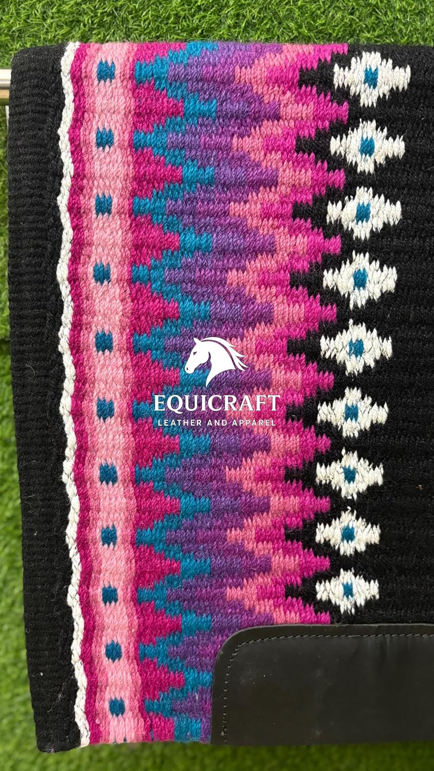 Handmade Western Show Saddle Blanket | Genuine New Zealand Wool Pad | Custom Equestrian Gear AM-242
