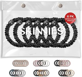 SUNDAYSILKS™ Luxurious Mulberry Silk Scrunchies for Women & Girls | No-Slip, Silky Hair Ties for Natural, Curly, Thin or Thick Hair | Gentle Hold for Ponytails & Sleep | Mini to Large Sizes [6 Pack]