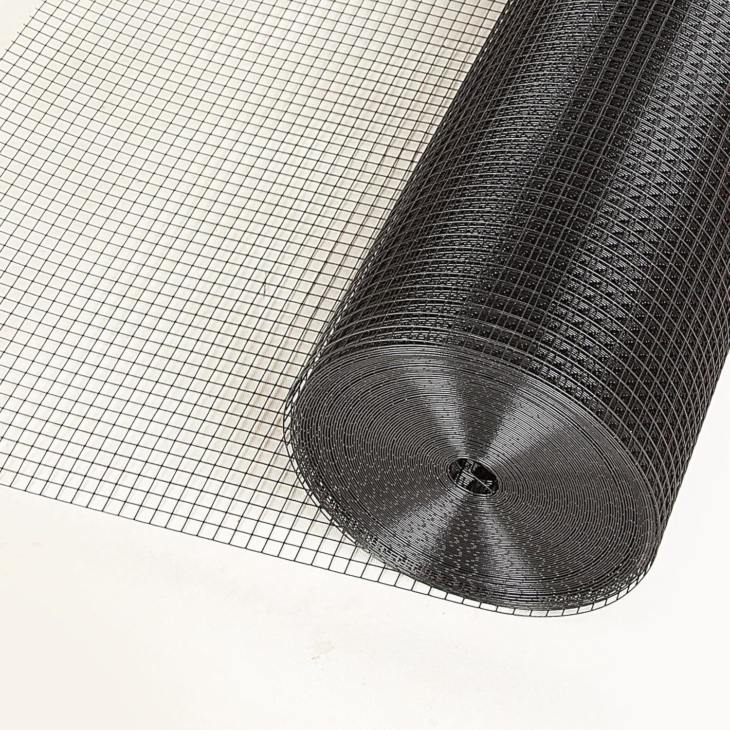 KAWAREVO19 Gauge Black Hardware Cloth, 1/2 inch 36inch×50ft Chicken Wire Fence, Galvanized Steel Vinyl Coated Wire Mesh Roll Supports Poultry Netting Cage Fence
