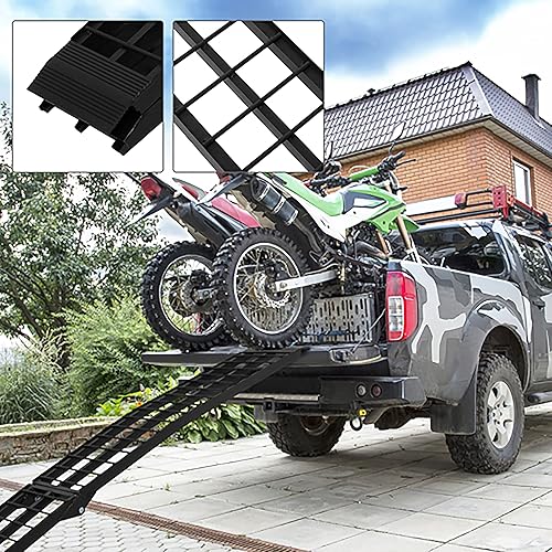 Miniatura 3 de 2 rampas de carga plegables portátiles de 9 pies, capacidad de 1200 libras, rampa para cortacésped, ATV, UTV, motocicleta, camión, 4 ruedas, rampas